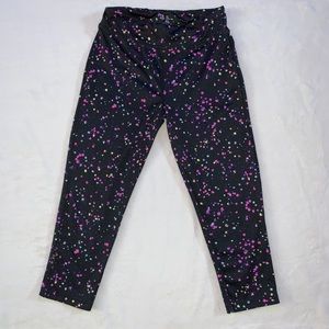 GAP FIT BLACK LEGGINGS WITH COLORED POLKA DOTS